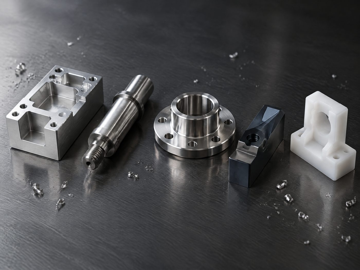 Gefräste und gedrehte Musterteile aus Aluminium, Stahl, Edelstahl, Werkzeugstahl und Kunststoff